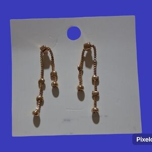 Gold-Tone Beaded Drop Earrings - Women Jewelry
